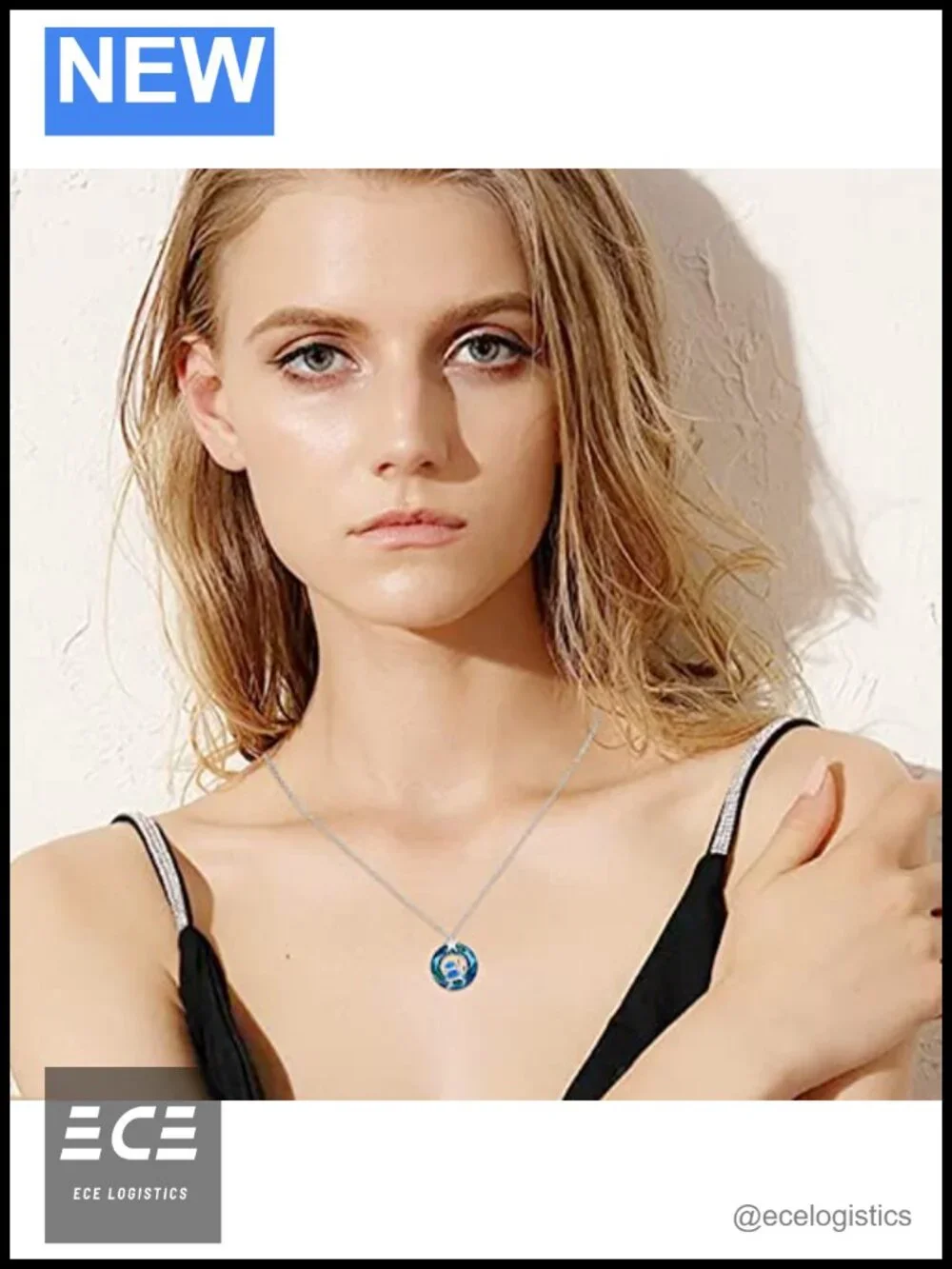 Sterling Silver Turtle Pendant Necklace 18in Adjustable Crystal